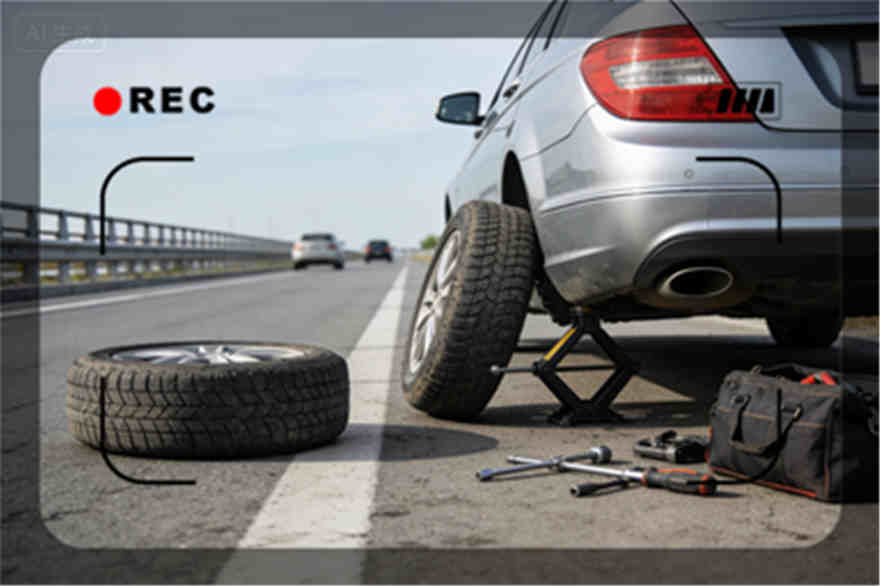 齐齐哈尔高速公路爆胎-汽车换轮胎
